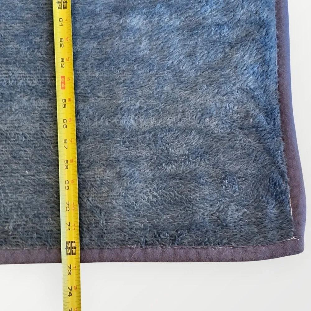 Vintage Ibena Blanket Blue Puppy Kitten Reversible Cottagecore Appx. 60x73